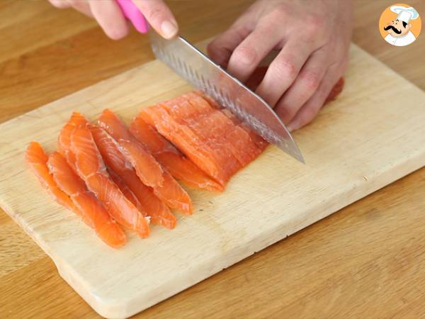 Gravlax, ruotsalaistyyppinen marinoitu lohi. - Valmistelu askel 5