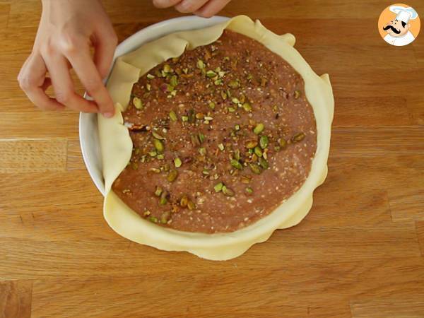 Frangipane-vadelma-pistaasipähkinä galette des rois - Valmistelu askel 5