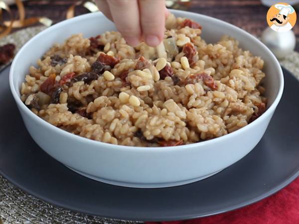 Kasvisrisotto aurinkokuivattujen tomaattien ja sienien kanssa - Valmistelu askel 5