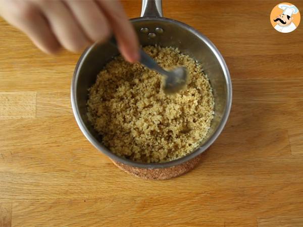 Butternut-kurpitsa kvinoalla ja granaattiomenalla - Valmistelu askel 1