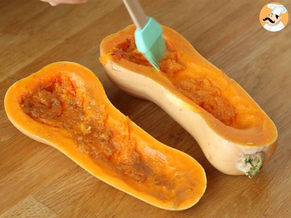 Butternut-kurpitsa kvinoalla ja granaattiomenalla - Valmistelu askel 3