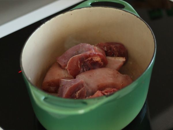 Coq au vin - Valmistelu askel 2