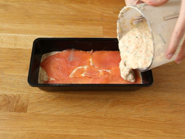 Tuore lohi ja savulohiterriini - Valmistelu askel 2