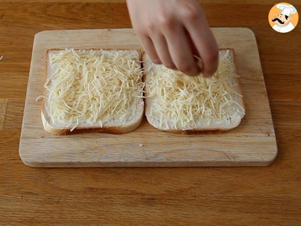 Gourmet croque-monsieur béchamel-kastikkeella - Valmistelu askel 1