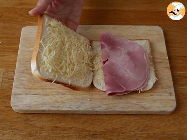 Gourmet croque-monsieur béchamel-kastikkeella - Valmistelu askel 2