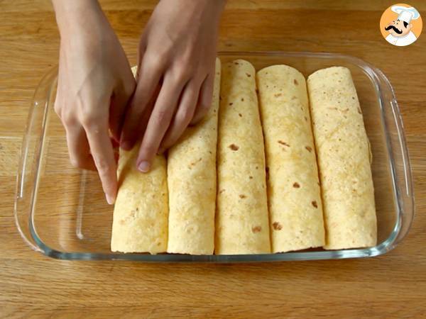 Kanan enchiladat chilikastikkeella - Valmistelu askel 5