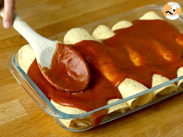 Kanan enchiladat chilikastikkeella - Valmistelu askel 6