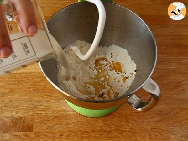 Suklaa- ja hasselpähkinä-babka - Valmistelu askel 2