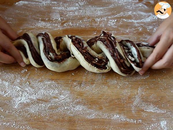 Suklaa- ja hasselpähkinä-babka - Valmistelu askel 7