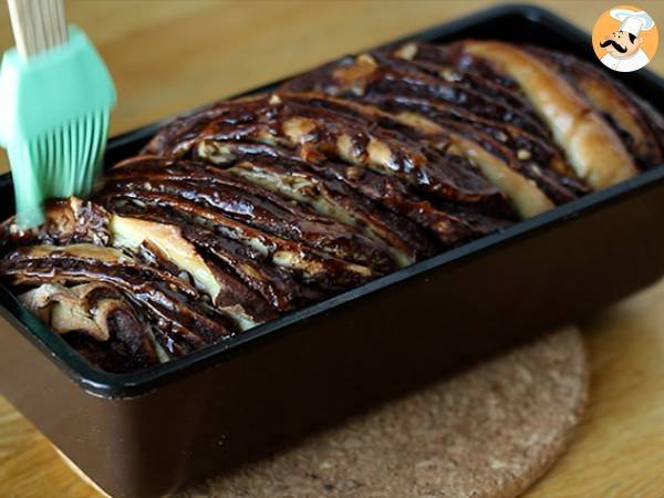 Suklaa- ja hasselpähkinä-babka - Valmistelu askel 9