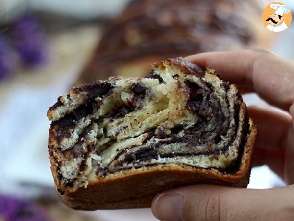 Suklaa- ja hasselpähkinä-babka - Valmistelu askel 10