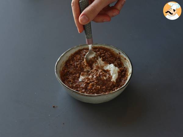 Yön yli -kaurakaura tiramisun makuisena, täydellinen kahvi- ja kaakaoaamiainen! - Valmistelu askel 5