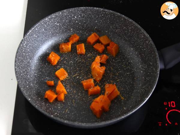Butternut-ricotta- ja munavoileivät - Valmistelu askel 1