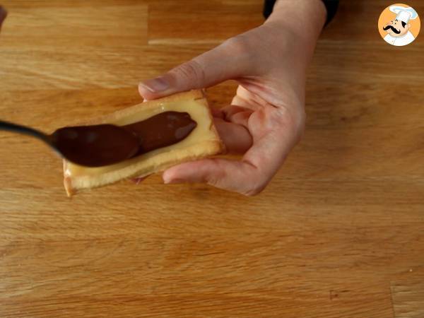 Karamelli- ja maitosuklaa Twix-keksit - Valmistelu askel 9