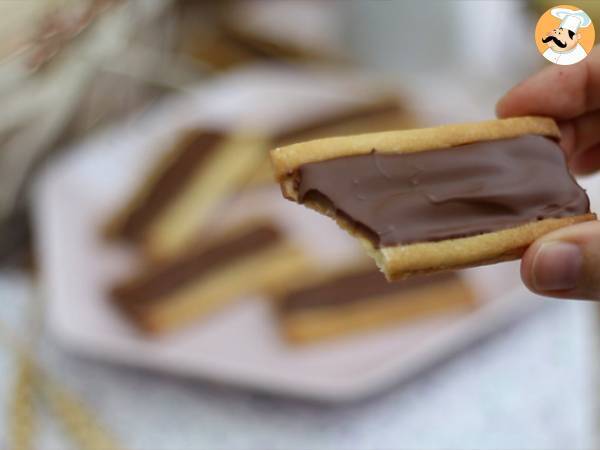 Karamelli- ja maitosuklaa Twix-keksit - Valmistelu askel 10