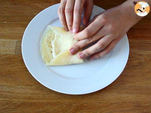 Täytetyt pannukakut béchamel-kastikkeella, juustolla ja kinkulla - Valmistelu askel 9