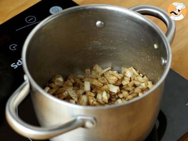 Helppo korallilinssi-dahl - Valmistelu askel 2