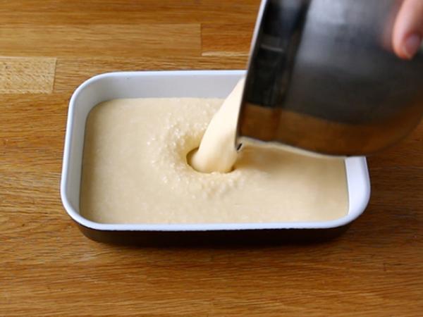 Kookospähkinäflan mikroaaltouunissa 8 minuutissa - Valmistelu askel 3