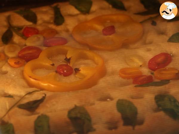 Focaccia kukat - focaccia taide - Valmistelu askel 9