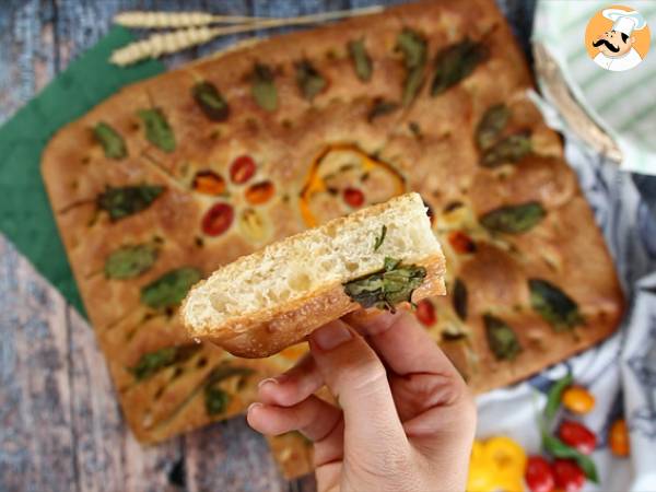 Focaccia kukat - focaccia taide - Valmistelu askel 10
