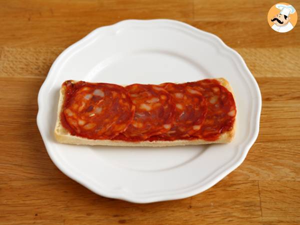 Chorizo ja Emmental Panini - Valmistelu askel 2