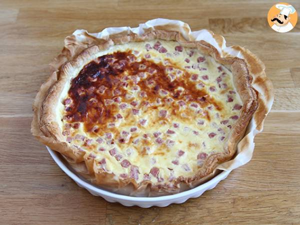Vähärasvainen quiche kinkulla, juustolla ja jogurtilla! - Valmistelu askel 4