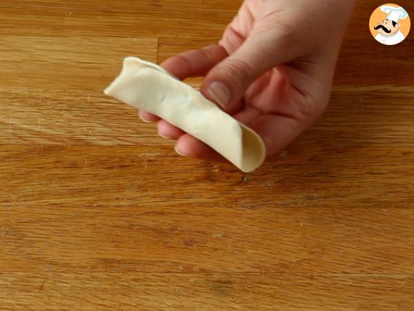 Gyozat kanan, porkkanoiden ja sienien kanssa - Valmistelu askel 8