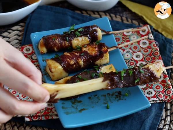 Juustolla täytetyt Yakitori naudanlihakebabit - Valmistelu askel 8