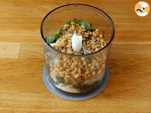 Kotitekoinen vihreä pesto - pesto alla genovese - Valmistelu askel 1