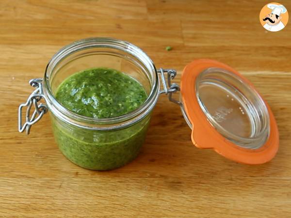 Kotitekoinen vihreä pesto - pesto alla genovese - Valmistelu askel 3