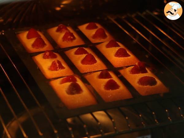 Vadelma Financiers, helppo ja yksityiskohtainen resepti - Valmistelu askel 6