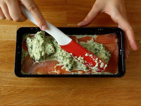 Kesäkurpitsaterreeni savulohen kera - Valmistelu askel 6