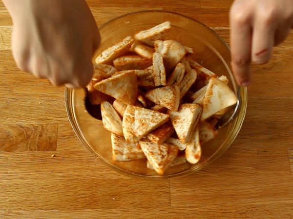 Pita-leipäsipsejä - pikaresepti - Valmistelu askel 3