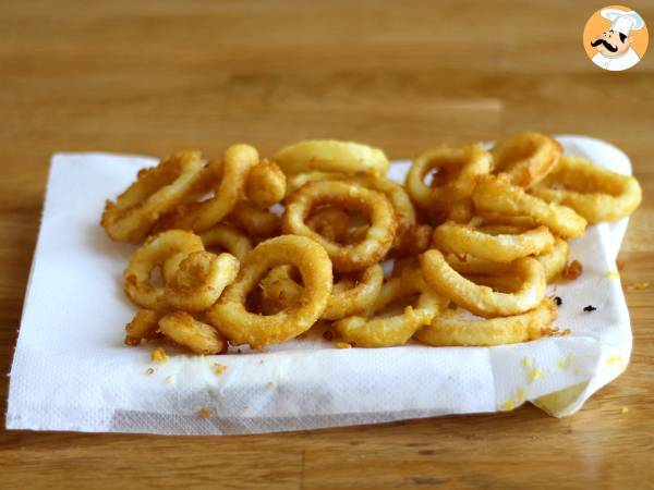 Calamares a la romana - taikinaan paneroitu kalmari - Valmistelu askel 4