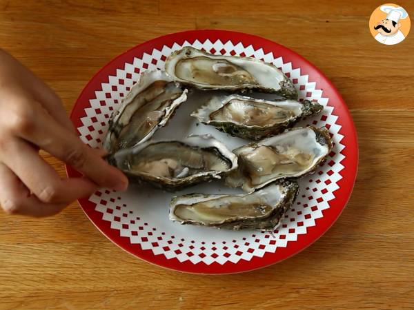 Osteri-ceviche: leche de tigre ja passionhedelmä - Valmistelu askel 1