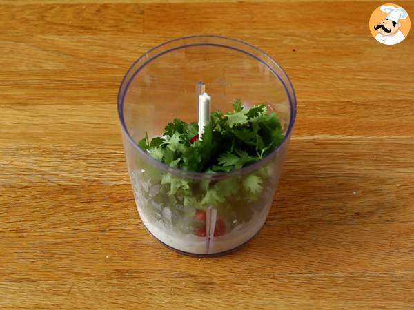 Osteri-ceviche: leche de tigre ja passionhedelmä - Valmistelu askel 2