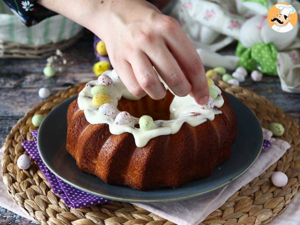 Pääsiäisen sitruuna-valkosuklaa Bundt-kakku - Valmistelu askel 8