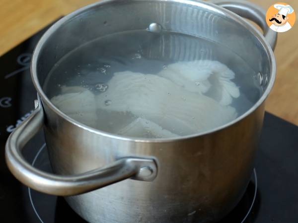Bacalhau à Brás Petitchefin mukaan - Valmistelu askel 1