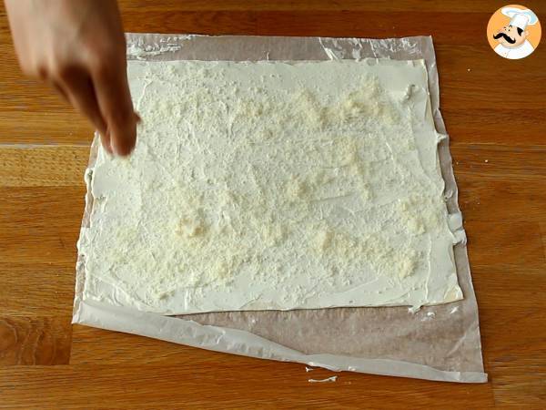 Juuston ja persiljan kera tehdyt leivonnaiset: aperitiivin ehdoton edellytys. - Valmistelu askel 1