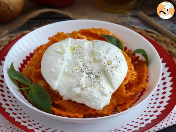 Calabrian tyylistä pestoa kermaisen burrata-juuston kanssa - Valmistelu askel 8