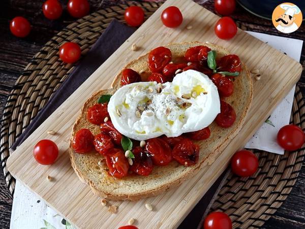 Paahdettu tomaatti ja burrata-bruschetta - Valmistelu askel 5