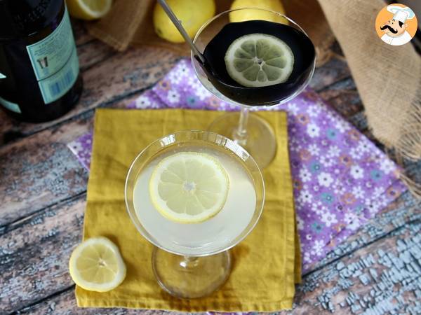 Gin fizz jaettavaksi kaikkien vieraiden kanssa aperitiivin aikana. - Valmistelu askel 2
