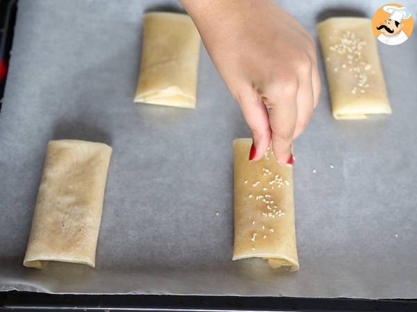 Feta Saganaki, kreikkalainen resepti fetajuustosta ja hunajasta - Valmistelu askel 4