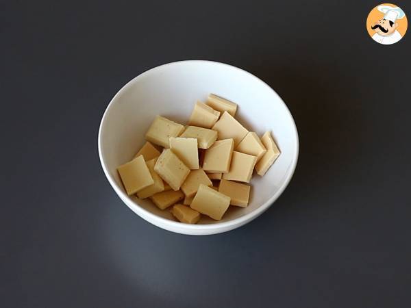 Kotitekoinen Raffaello-suklaa - Valmistelu askel 1