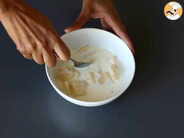 Kotitekoinen Raffaello-suklaa - Valmistelu askel 2
