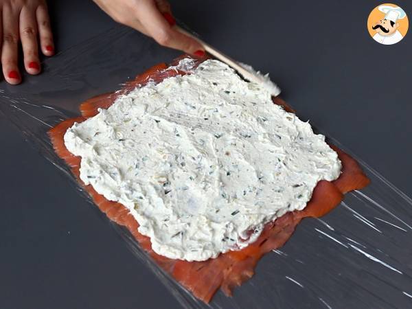Lohirulla lohitäytteellä ricotta- ja pistaasipähkinöiden kera - Valmistelu askel 4