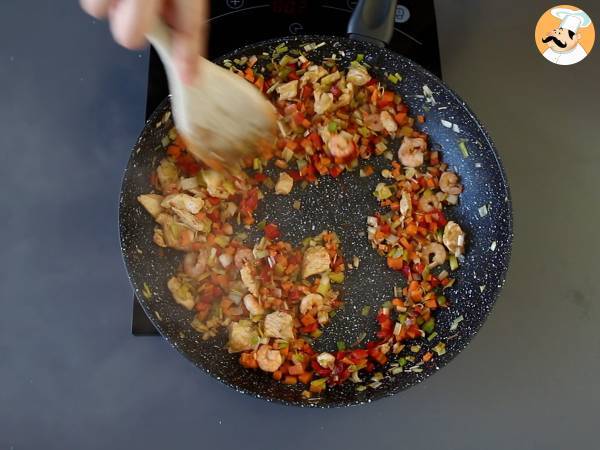 Nasi goreng, indonesialainen riisiruoka - Valmistelu askel 6
