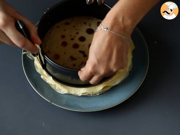 Tiramisu-tyylinen pannukakkukakku kahvin ja kaakaon kera - Valmistelu askel 3