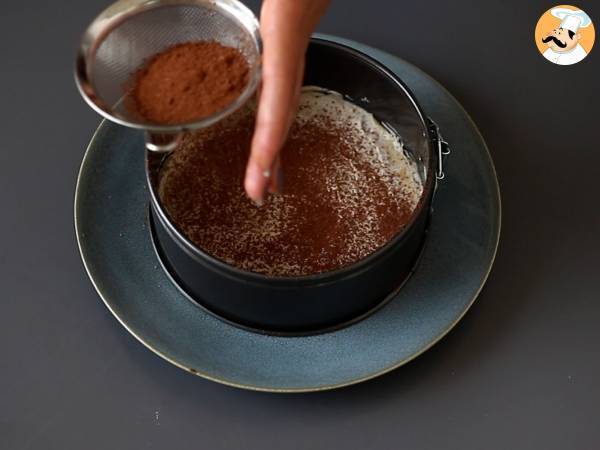 Tiramisu-tyylinen pannukakkukakku kahvin ja kaakaon kera - Valmistelu askel 5