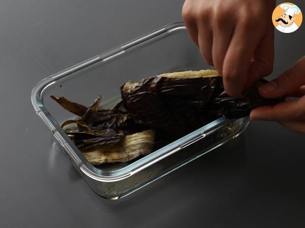 Baba ganoush, herkullinen libanonilainen munakoisolevite. - Valmistelu askel 4